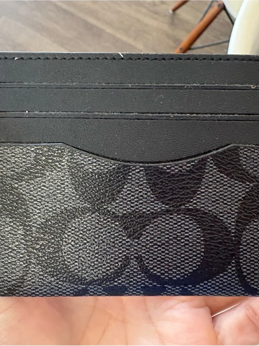 Source Unknown Black and Pink Coach-Style Wallet Set